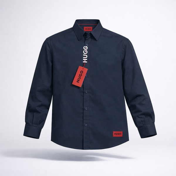 Hugo Navy Minimal Logo Premium Shirt