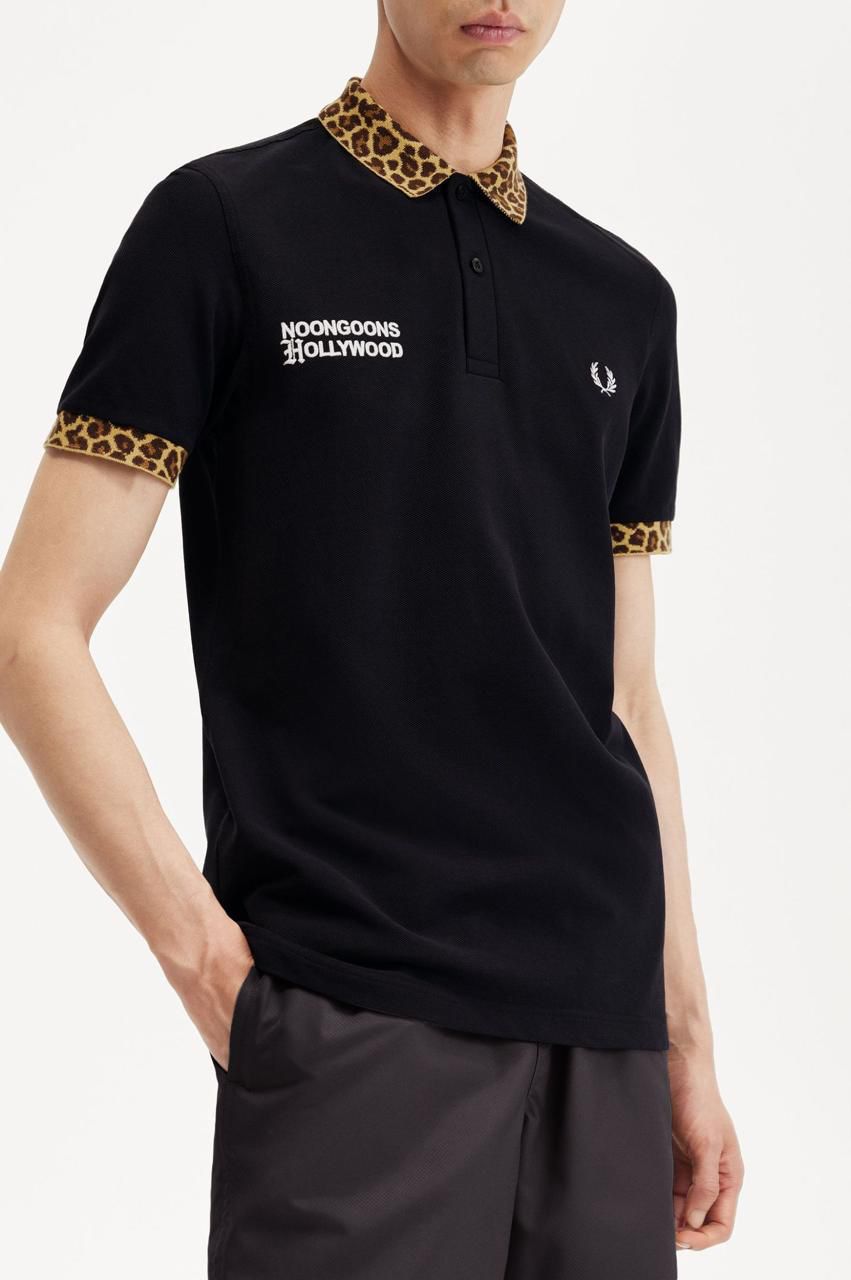 Midnight Leopard Trim Polo – Premium Street Luxe Edition