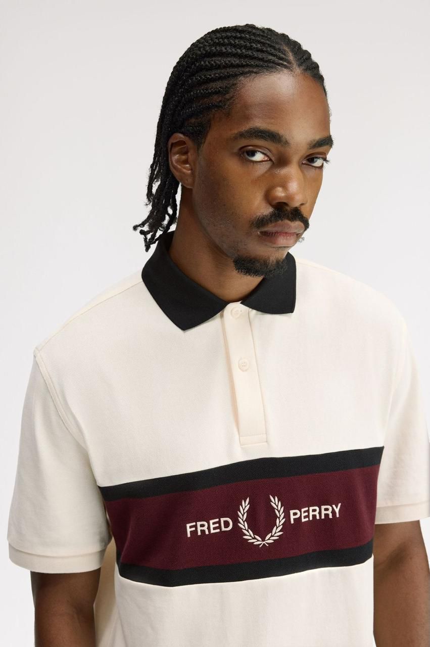 Heritage Stripe Polo – Ivory & Burgundy Signature Edition